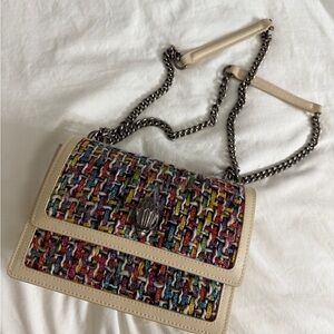 Multicolor Woven Kurt Geiger Chain Strap Bag